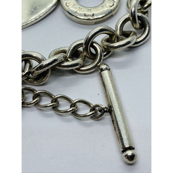 Tiffany & Co Sterling Silver Toggle Heart Tag Blank Heart Necklace 15.75" - Picture 4 of 12